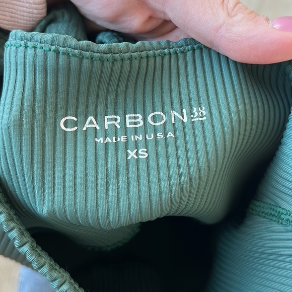 Carbon 38 Matching Set Ribbed 7/8 Leggings + Bra Top - Picture 13 of 13